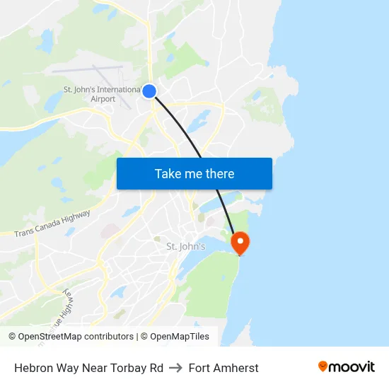 Hebron Way Near Torbay Rd to Fort Amherst map