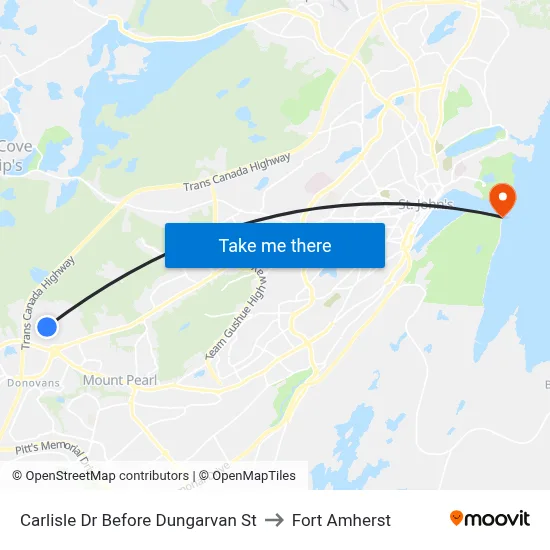 Carlisle Dr Before Dungarvan St to Fort Amherst map