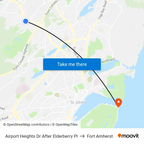 Airport Heights Dr After Elderberry Pl to Fort Amherst map