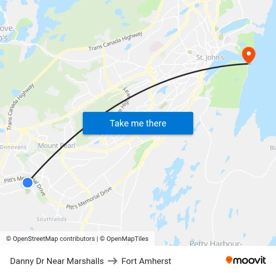 Danny Dr Near Marshalls to Fort Amherst map