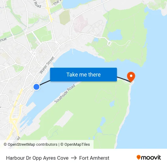 Harbour Dr Opp Ayres Cove to Fort Amherst map