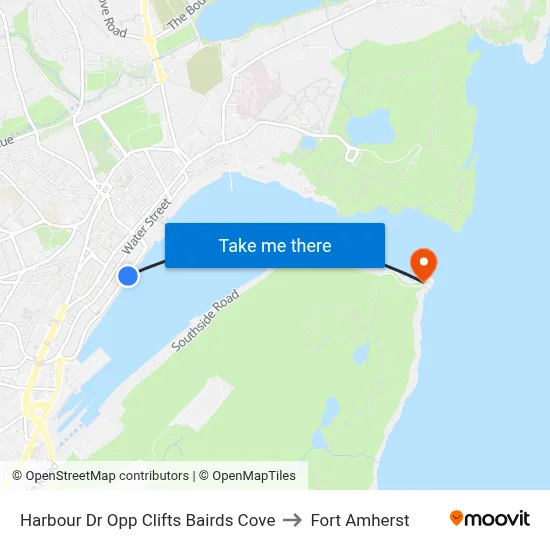 Harbour Dr Opp Clifts Bairds Cove to Fort Amherst map
