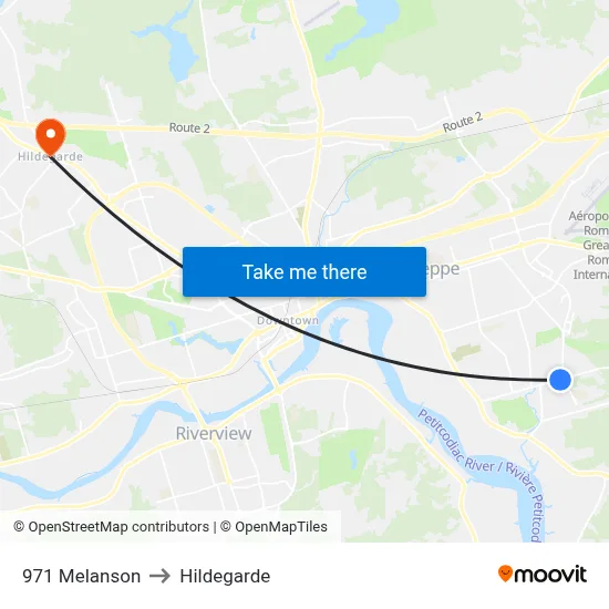 971 Melanson to Hildegarde map