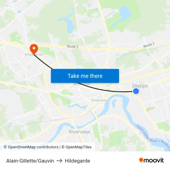 Alain-Gillette/Gauvin to Hildegarde map