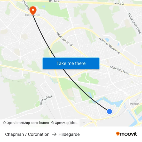Chapman / Coronation to Hildegarde map