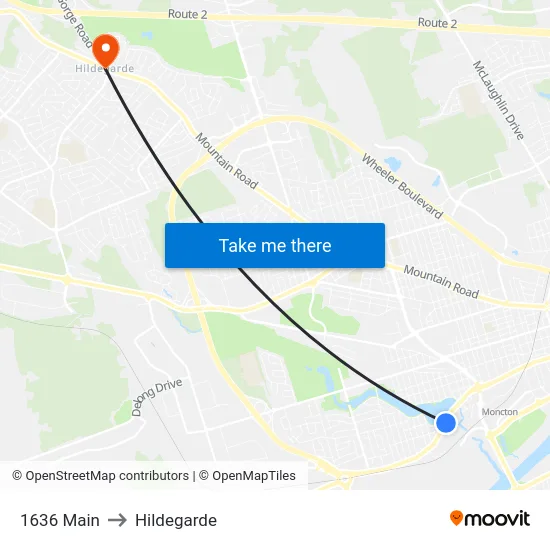 1636 Main to Hildegarde map