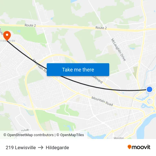 219 Lewisville to Hildegarde map