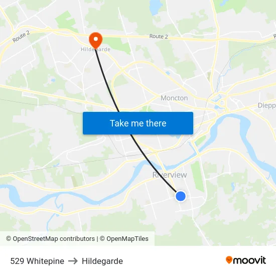 529 Whitepine to Hildegarde map