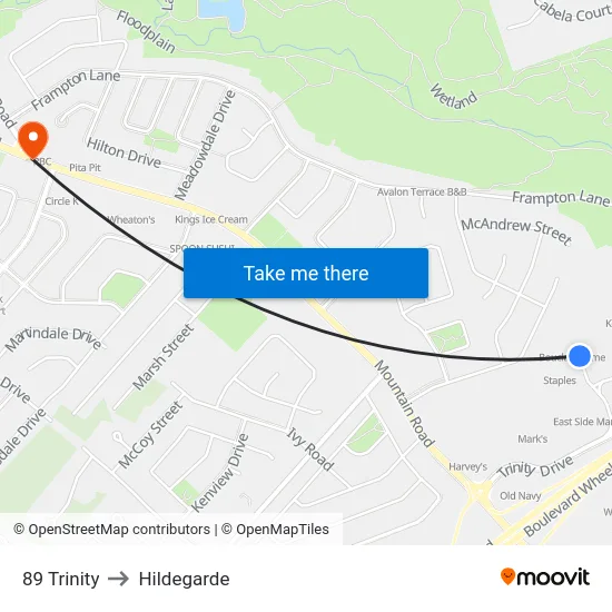 89 Trinity to Hildegarde map