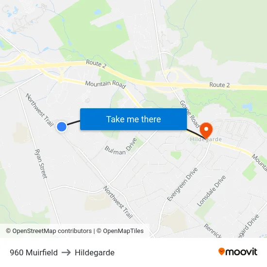 960 Muirfield to Hildegarde map