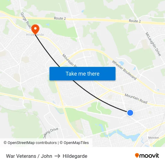 War Veterans / John to Hildegarde map