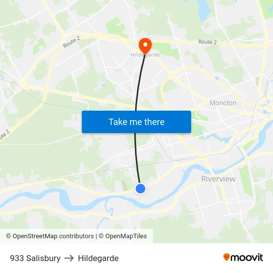 933 Salisbury to Hildegarde map