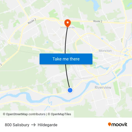 800 Salisbury to Hildegarde map