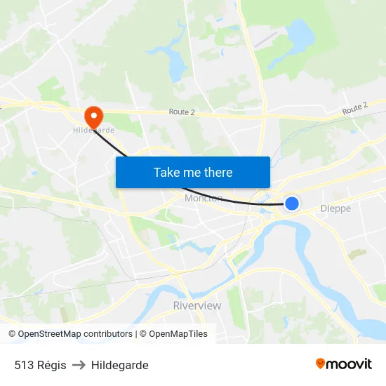 513 Régis to Hildegarde map