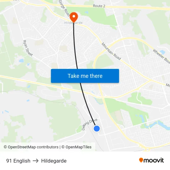 91 English to Hildegarde map