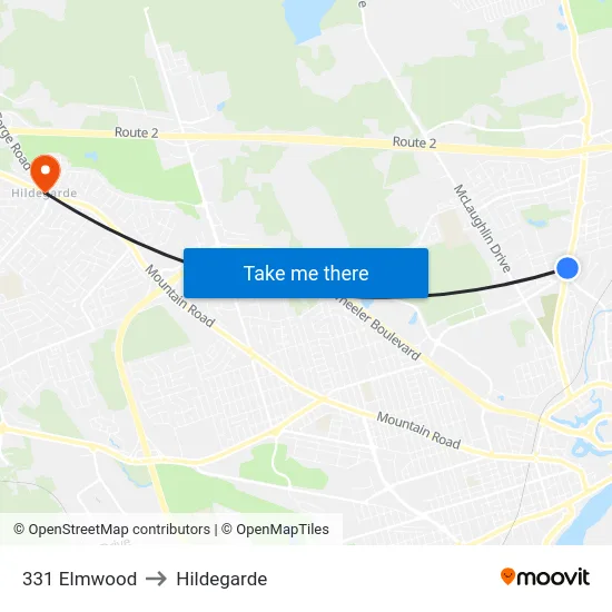331 Elmwood to Hildegarde map