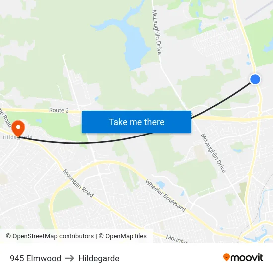 945 Elmwood to Hildegarde map