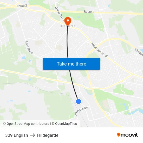 309 English to Hildegarde map