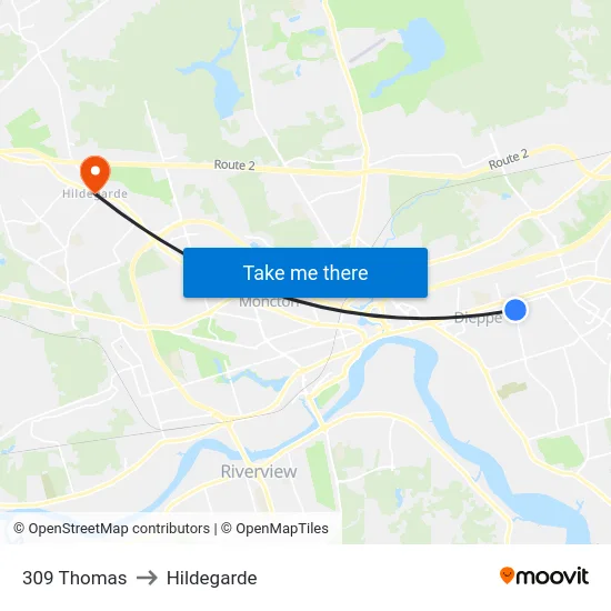309 Thomas to Hildegarde map