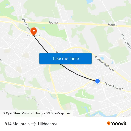 814 Mountain to Hildegarde map
