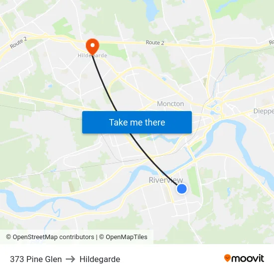 373 Pine Glen to Hildegarde map
