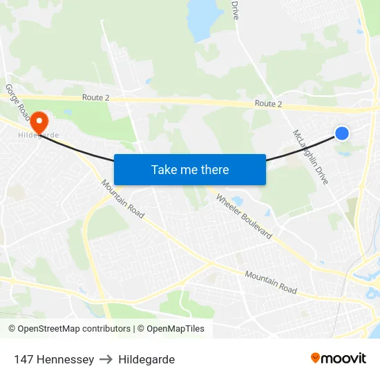 147 Hennessey to Hildegarde map