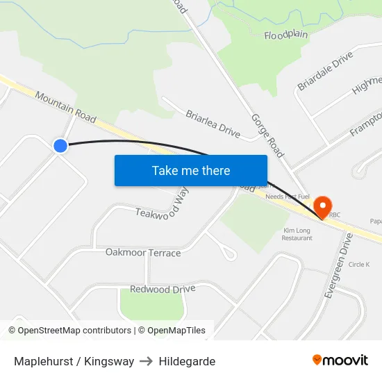 Maplehurst / Kingsway to Hildegarde map