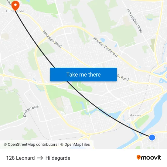 128 Leonard to Hildegarde map