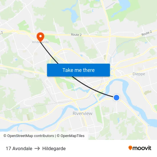 17 Avondale to Hildegarde map