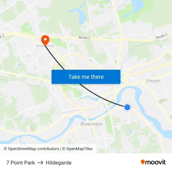 7 Point Park to Hildegarde map