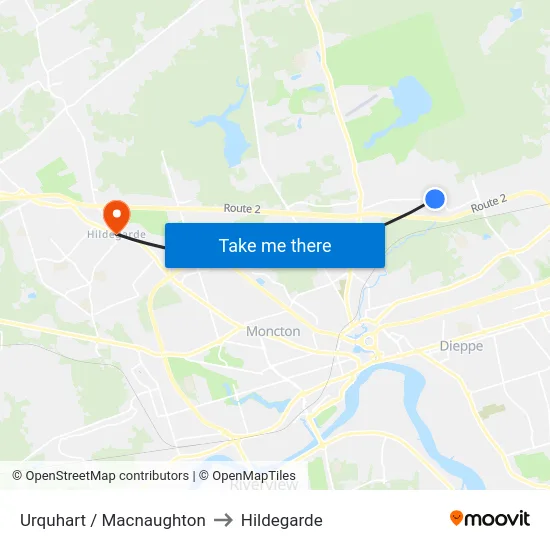 Urquhart / Macnaughton to Hildegarde map