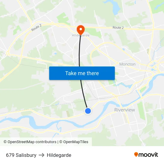 679 Salisbury to Hildegarde map