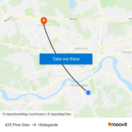 435 Pine Glen to Hildegarde map