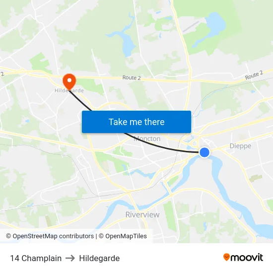 14 Champlain to Hildegarde map