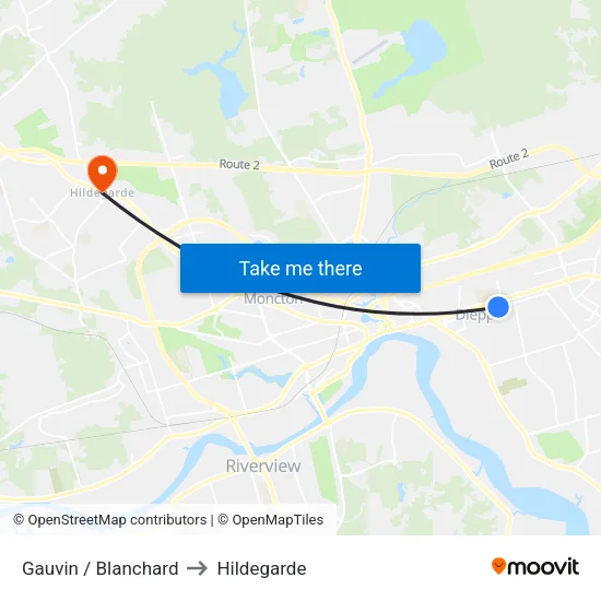 Gauvin / Blanchard to Hildegarde map