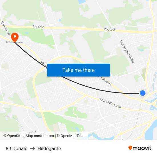 89 Donald to Hildegarde map