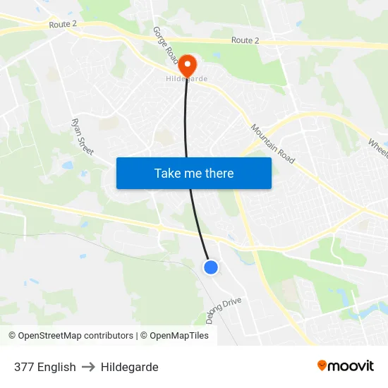 377 English to Hildegarde map