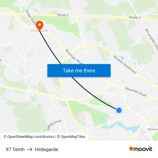 97 Tenth to Hildegarde map