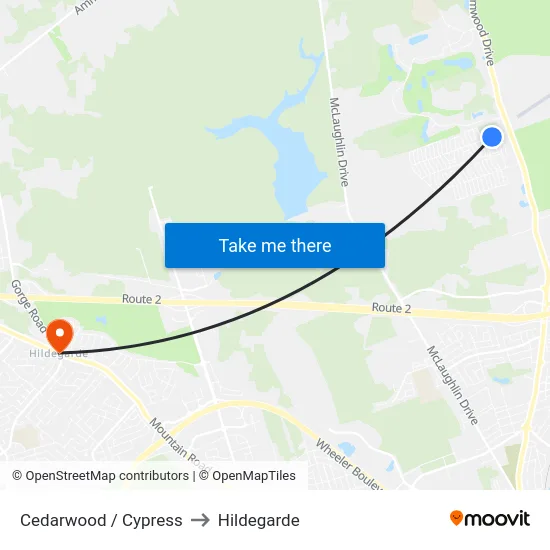 Cedarwood / Cypress to Hildegarde map