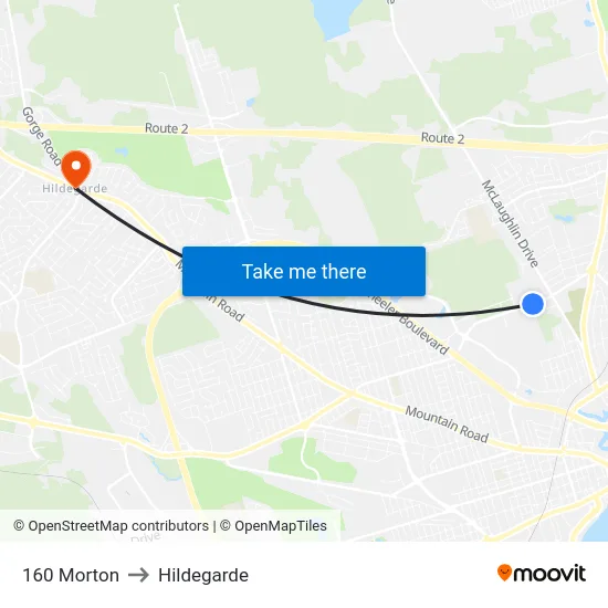 160 Morton to Hildegarde map