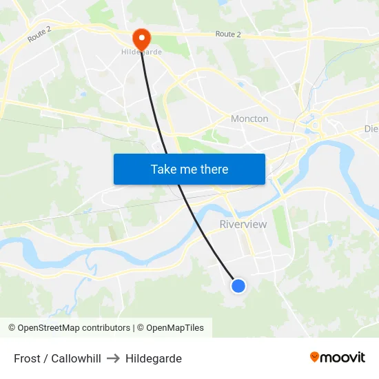 Frost / Callowhill to Hildegarde map