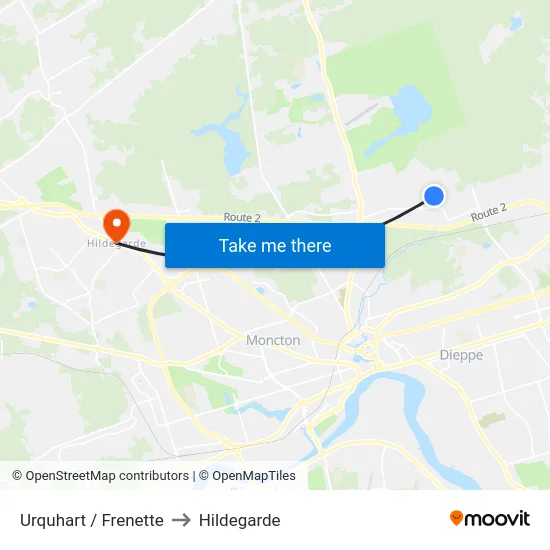 Urquhart / Frenette to Hildegarde map