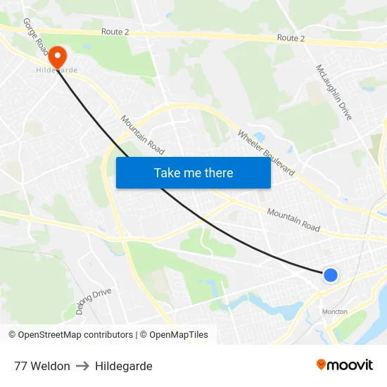 77 Weldon to Hildegarde map