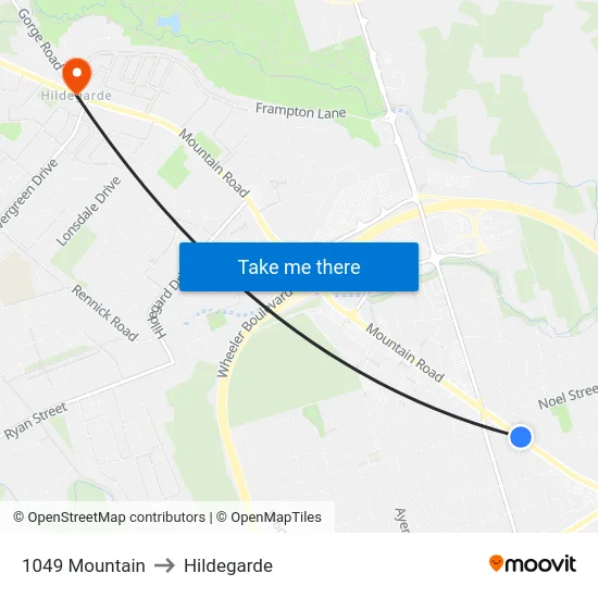 1049 Mountain to Hildegarde map