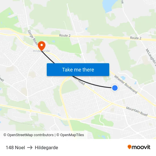 148 Noel to Hildegarde map