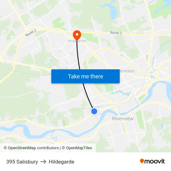 395 Salisbury to Hildegarde map