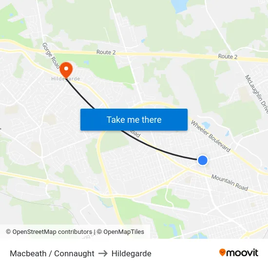 Macbeath / Connaught to Hildegarde map