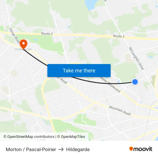 Morton / Pascal-Poirier to Hildegarde map