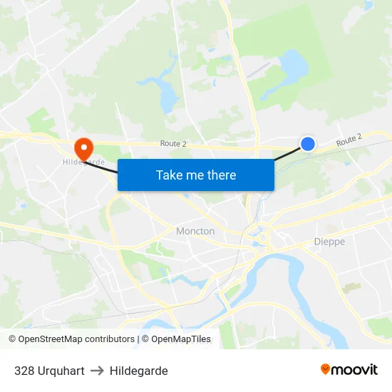 328 Urquhart to Hildegarde map