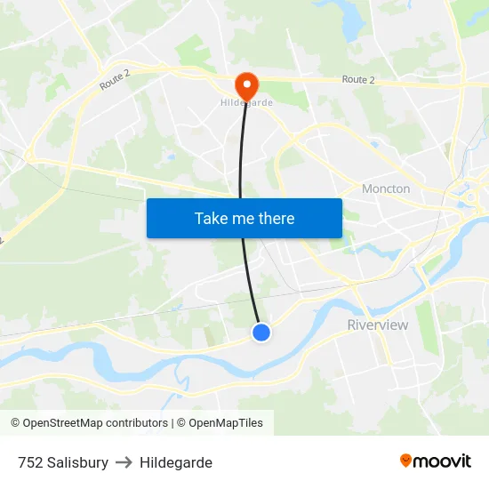 752 Salisbury to Hildegarde map